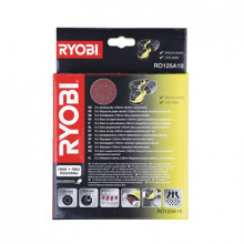 Ryobi - Set 10 dischi abrasivi velcrati e forati 125mm