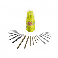 Ryobi - Set 18 punte mix - metallo - cemento - legno